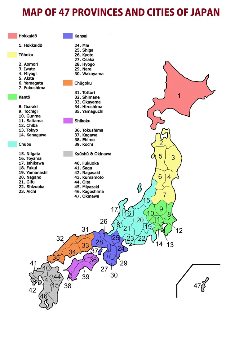 Các tỉnh thành Nhật Bản