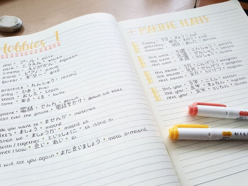 Cách viết nhật ký tiếng Nhật?